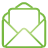 Basic, Green, Mail, Open icon