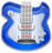 guitar,blue icon