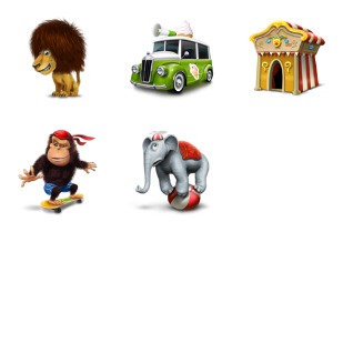 Circus icon sets preview