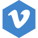 vimeo, social, media, hexagon icon