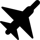 Airplane shape icon