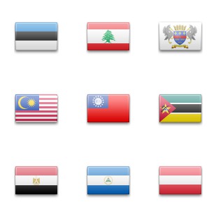 Flags icon sets preview