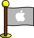 media, apple, social, networking, flag icon