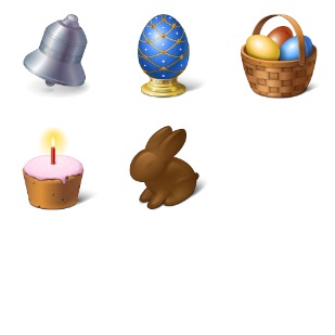 Happy Easter icon sets preview