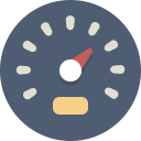 speedometer, gauge icon
