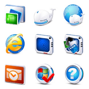 Blue Whales icon sets preview