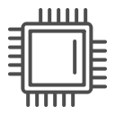 processor hardware, processor, processor, processor line icon