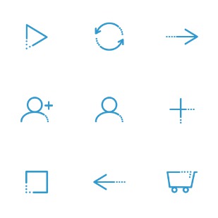 Interface icon sets preview
