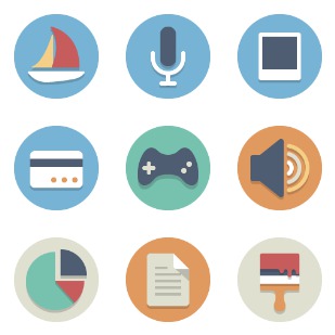 Beautiful Flat Icons icon sets preview