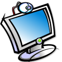 monitor, screen, computer, display icon