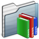 library,folder,graphite icon