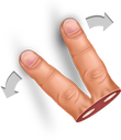 gesture, two, finger, expand icon