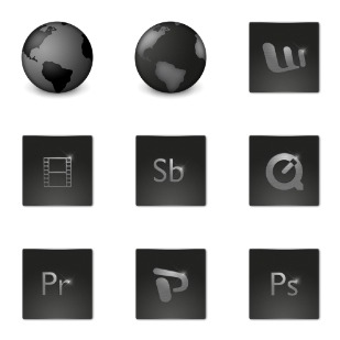 Black Metal Folder icon sets preview
