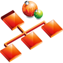 organigrama, christmas, sitemap, structure icon