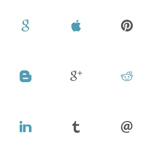 Social Icons Sprites icon sets preview