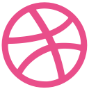 dribbble, brand, logo icon