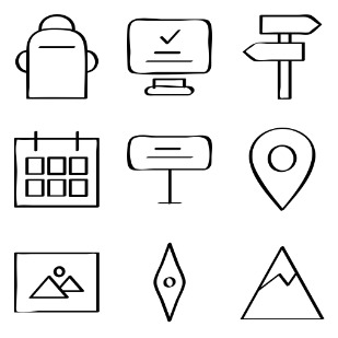 Travel & Vacation 1 Sketch ! icon sets preview