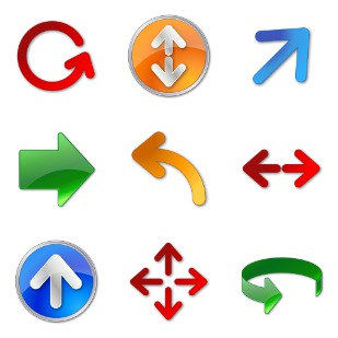Vista Style Arrow icon sets preview