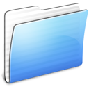 Aqua, Folder, Generic, Stripped icon