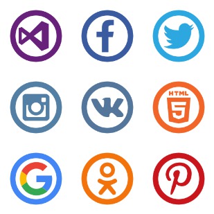 Social Network icon sets preview