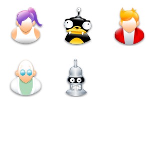 Futurama icon sets preview