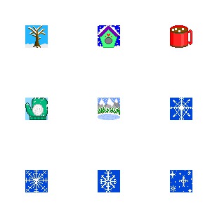 Winter icon sets preview