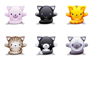 Cat icon sets preview