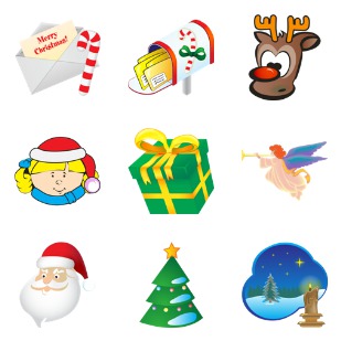 Standard Christmas icon sets preview