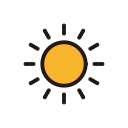 temperature, sunny, sun, weather icon