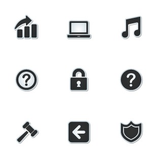 Super Mono Stickers icon sets preview