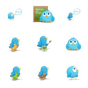 Birdies icon sets preview