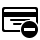 card, credit, delete icon
