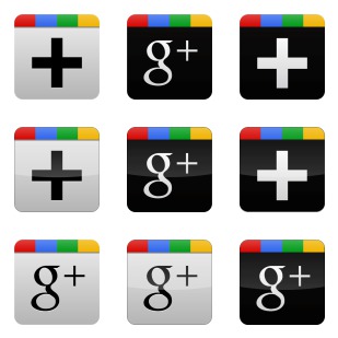 Google Plus icon sets preview