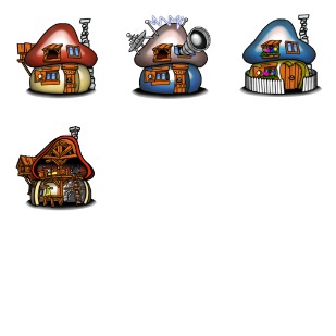 Smurf Houses icon sets preview