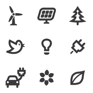 SimpleGreen sustainable & business icons set icon sets preview