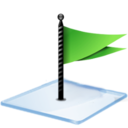 Windows 7 flag green icon