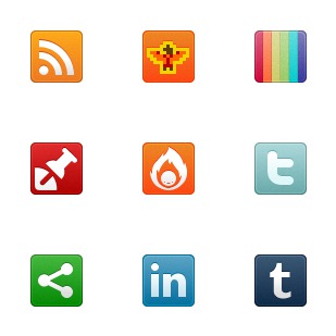 Social Media Mini icon sets preview