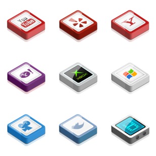 Smooth Social icon sets preview