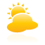 weather, cloudy, yellow icon
