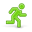 log out, running, sign out icon