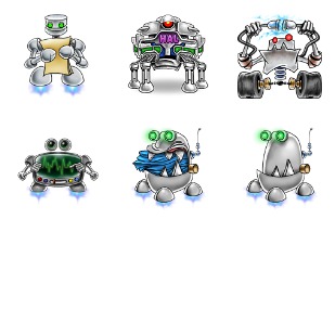 Robots icon sets preview
