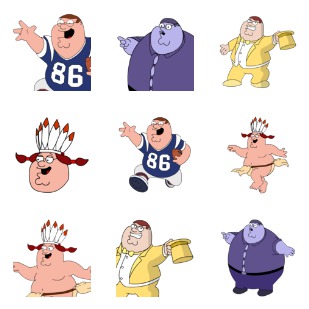 Peter Griffin icon sets preview