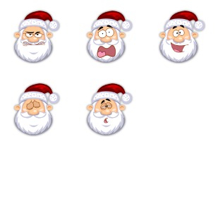 Santa Claus icon sets preview