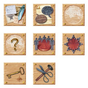 Wooden Web icon sets preview