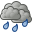 scattered, rain, weather, showers icon