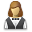 user, female, waiter icon