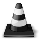player, traffic cone, vlc, whack icon