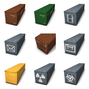 Container icon sets preview