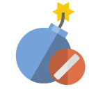 bomb, cancel icon