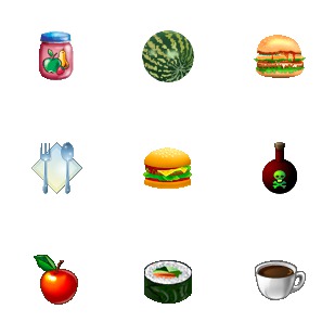 Food icon sets preview